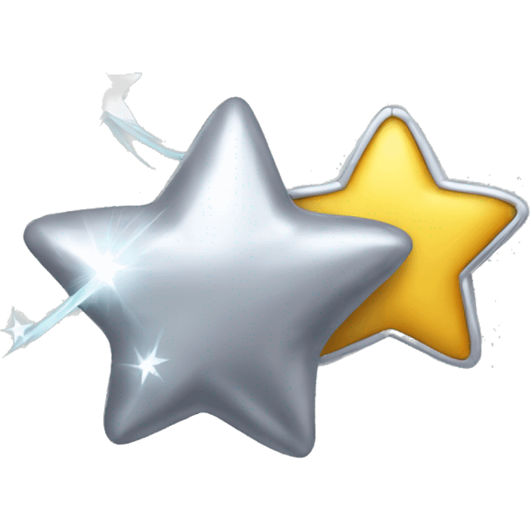 Silver shooting star emoji