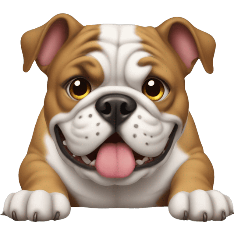 Bulldog babysitting emoji