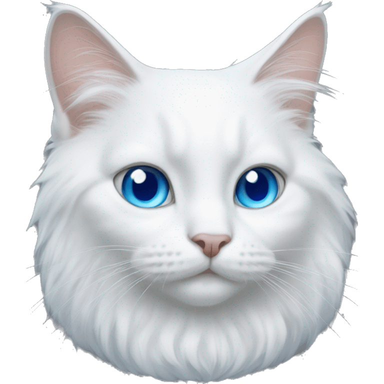 white fur and blue eyes royal cat emoji