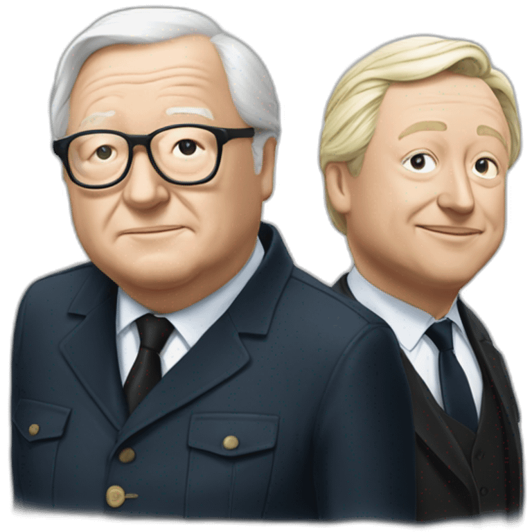 Jean Marie le pen avec un homme noir emoji