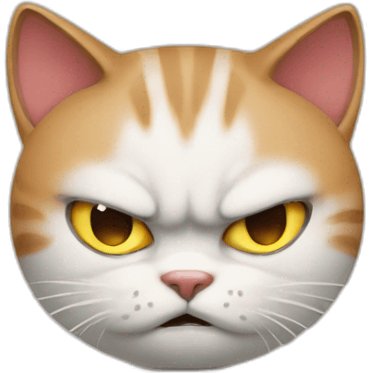 the cat is angry emoji