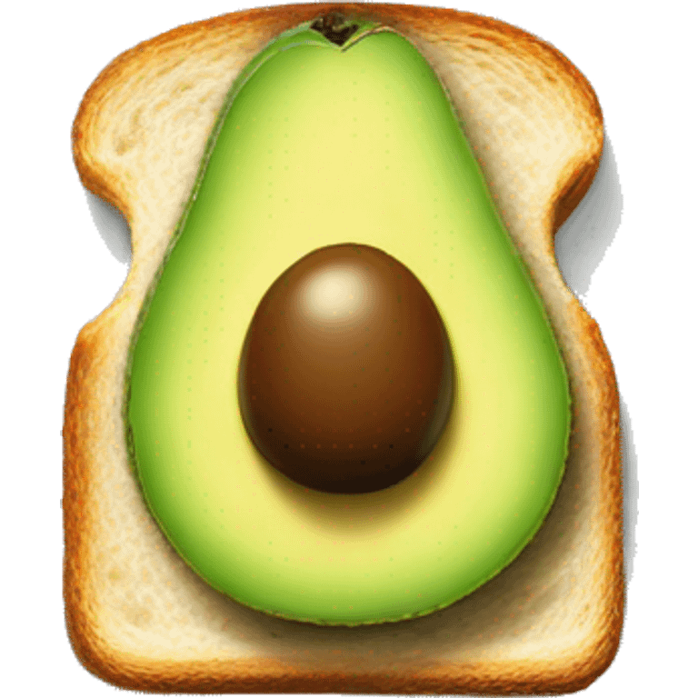 Avocado slice on toast emoji