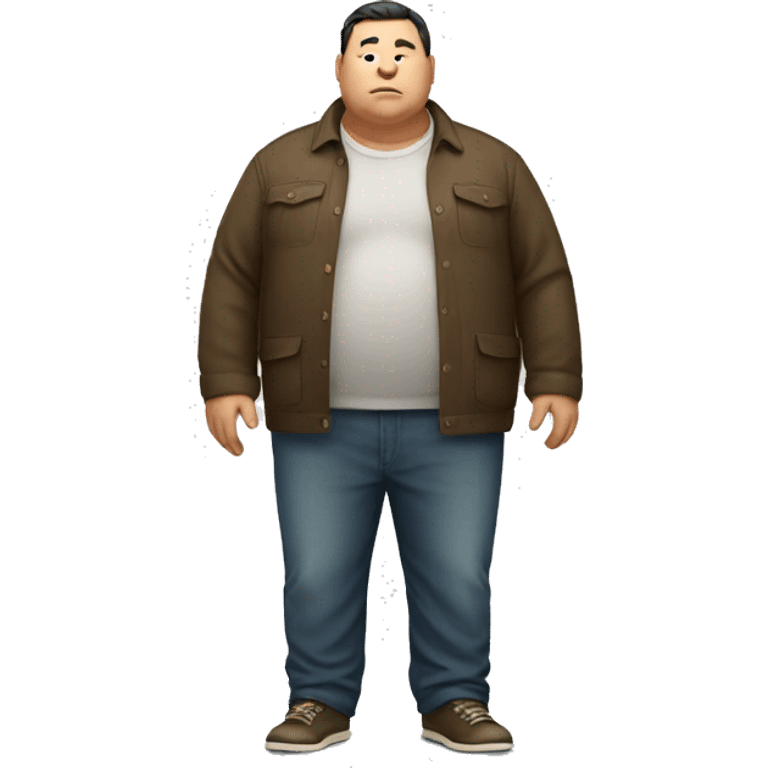 fat man standing emoji