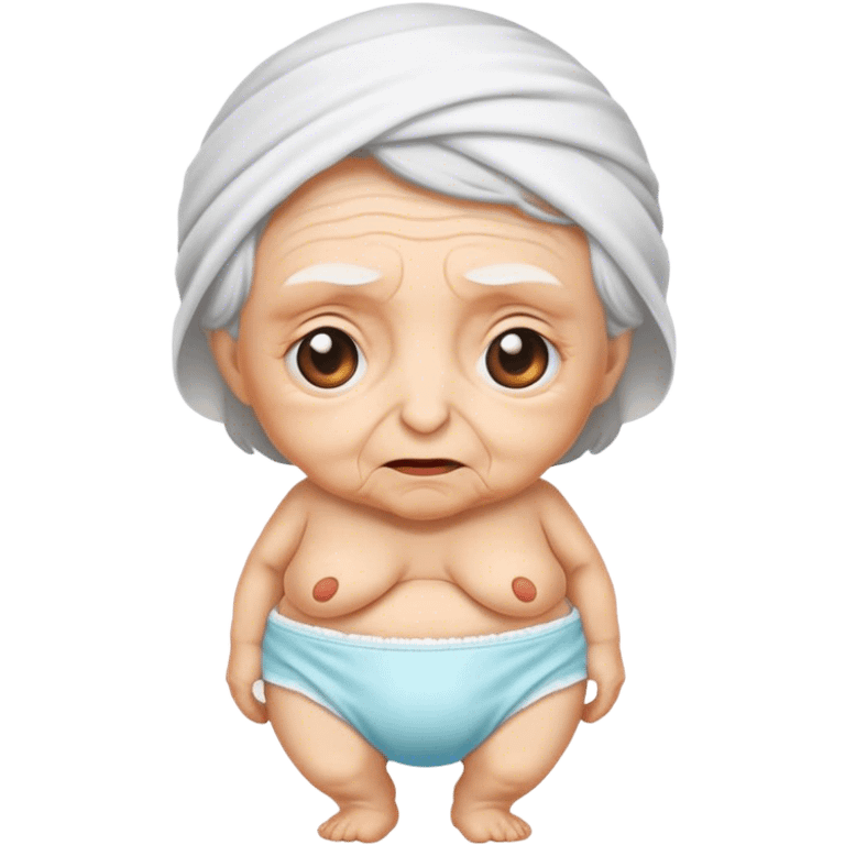 Old woman in diaper emoji