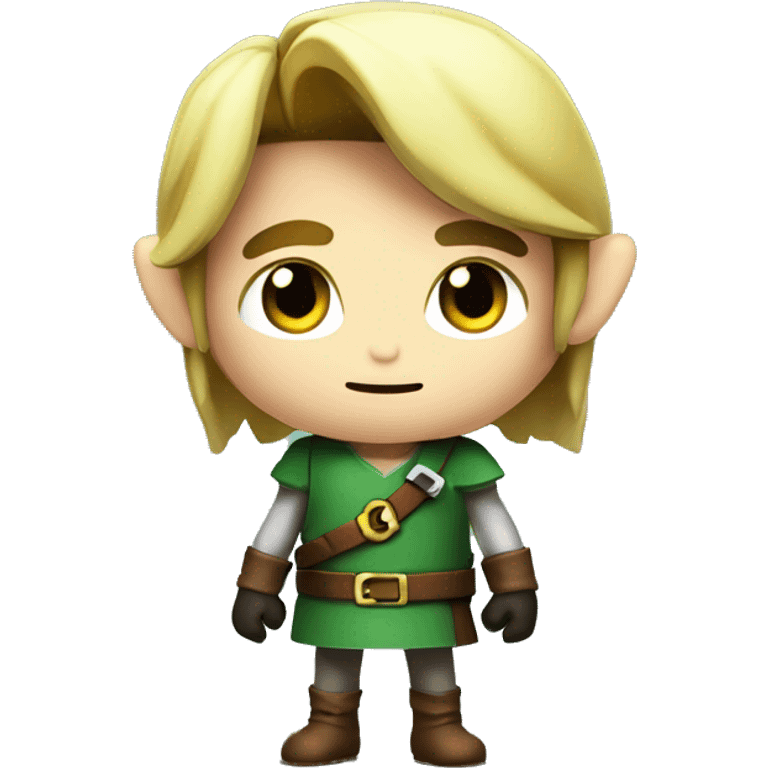 Make a futuristic character called link who is from 30 years in the future from The Legend of Zelda, give him a dark Gothic look emoji