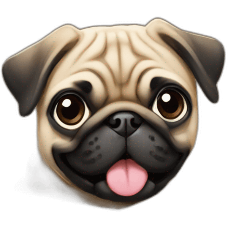 pug from gift box emoji