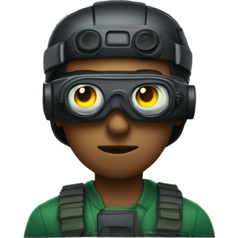 man wearing night vision goggles emoji