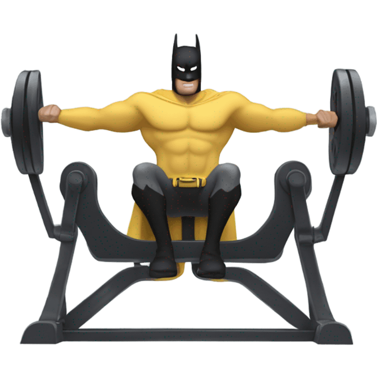 batman doing hip thrusts on a hip thrust machine  emoji