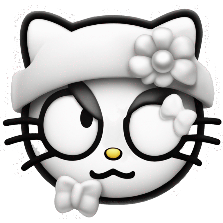 Hello kitty face all pearl white emoji