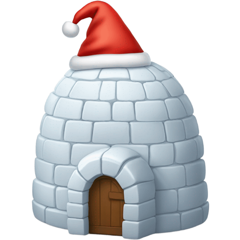 igloo xmas santa hat emoji