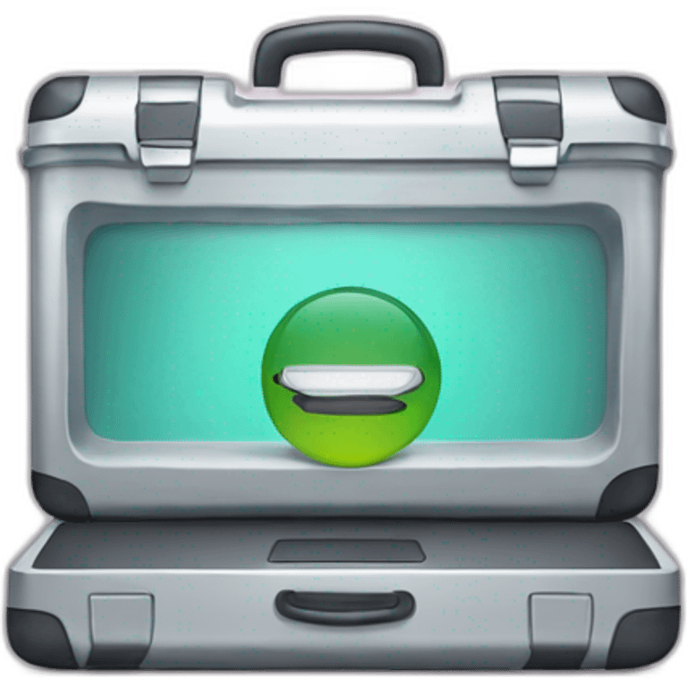 laptop in a cooler emoji