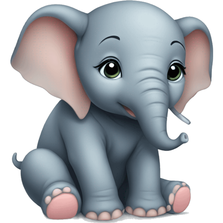 Baby elephant sitting  emoji