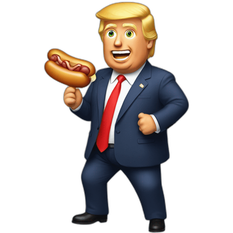 trump-holding-his-sausage emoji