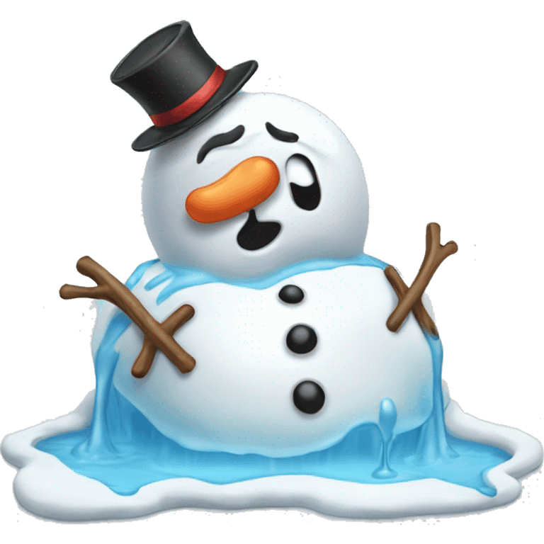 melting snowman emoji