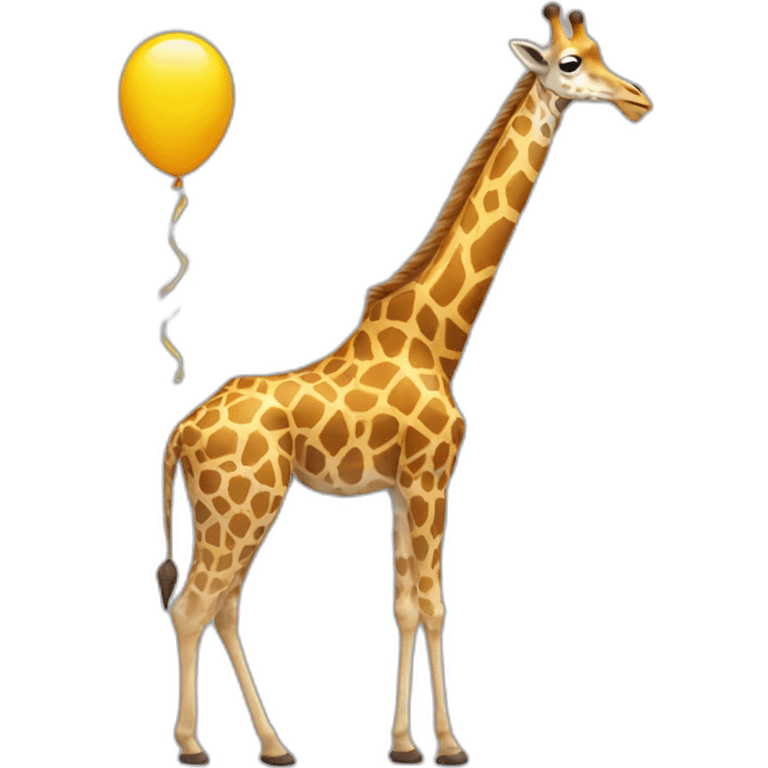 Girafe avec un ballon emoji