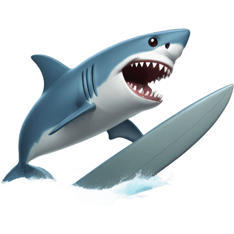 shark surfing emoji