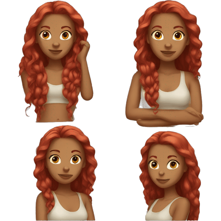 tropic girl with red hair emoji