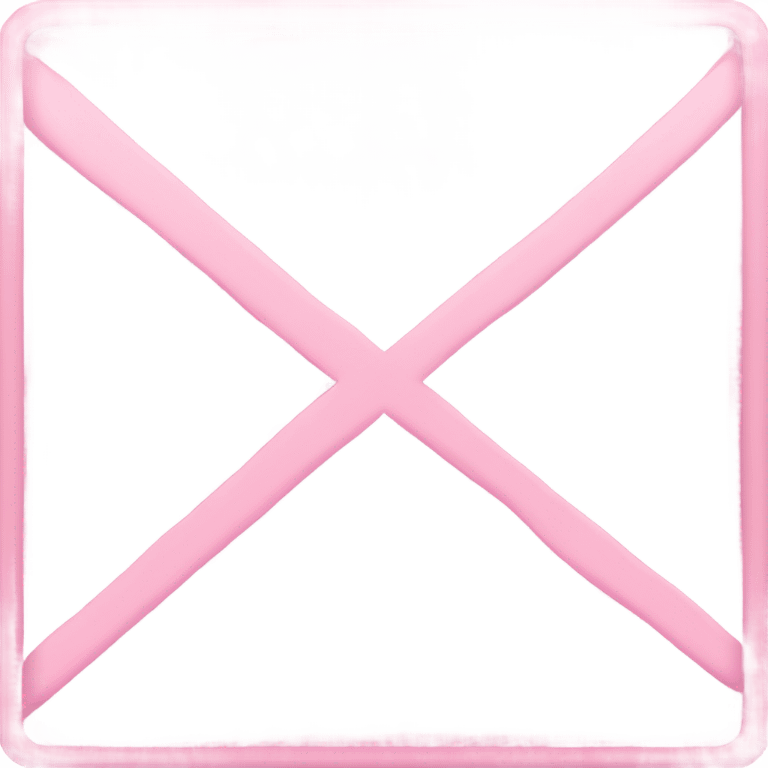 Minimal pink close icon emoji