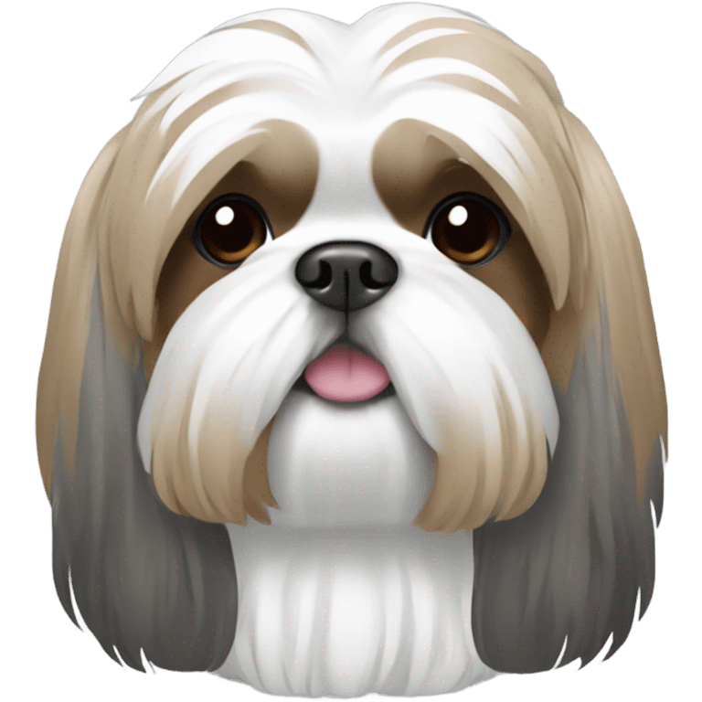 Shih tzu grey and light brown emoji