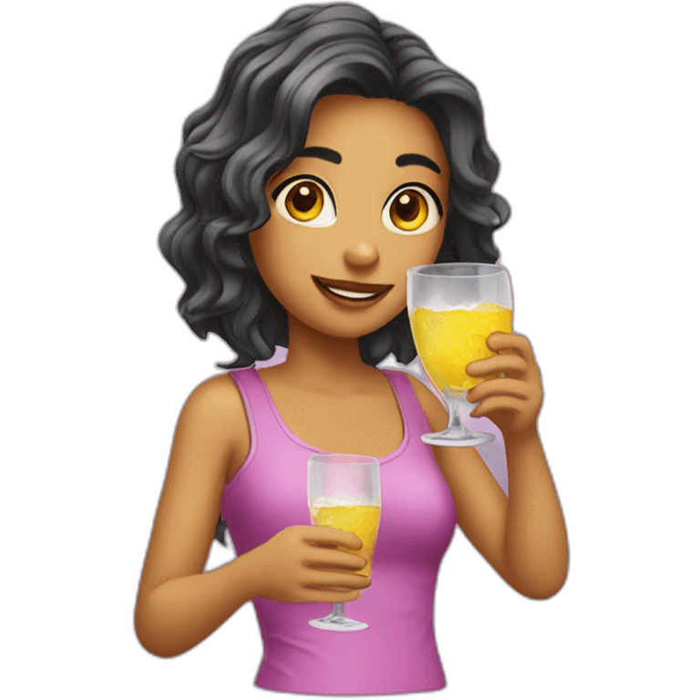 Girls drink alcool emoji