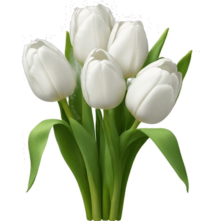 White tulips emoji