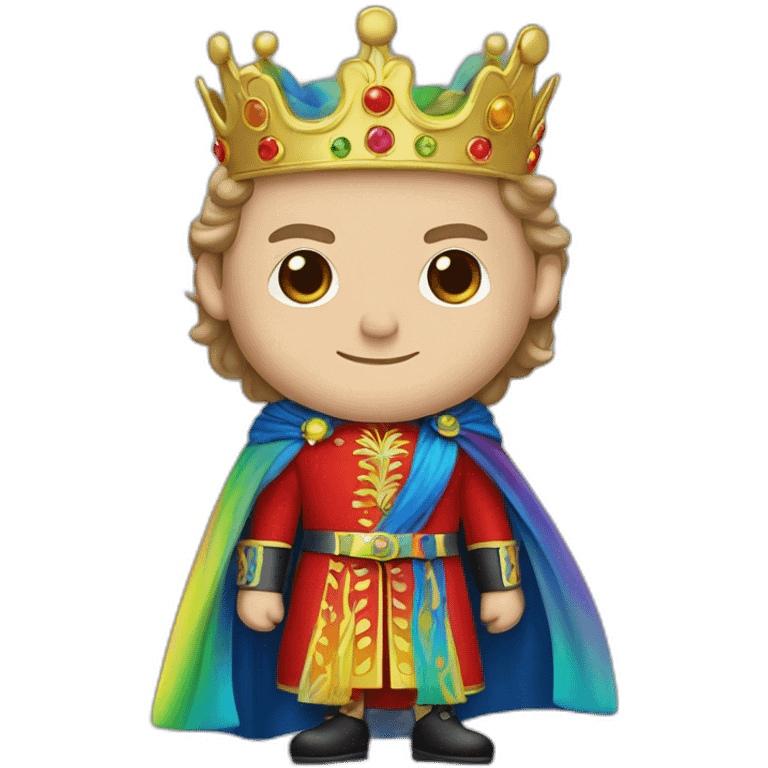 Jonathan Toews as a rainbow king with a royal robe on emoji