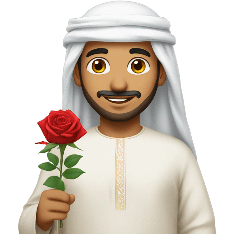 emirati guy holding a rose emoji