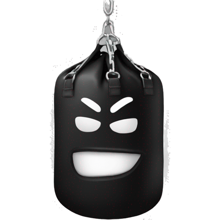 black punching bag without face on it emoji