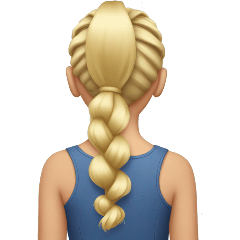 pigtail from back side with blond hair emoji