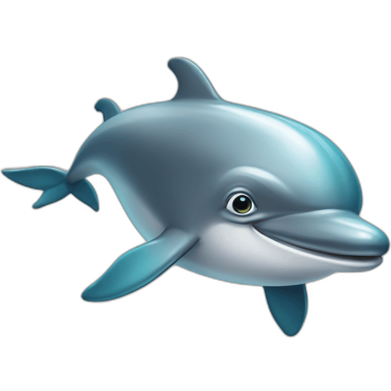 A dolphin with a monocle emoji