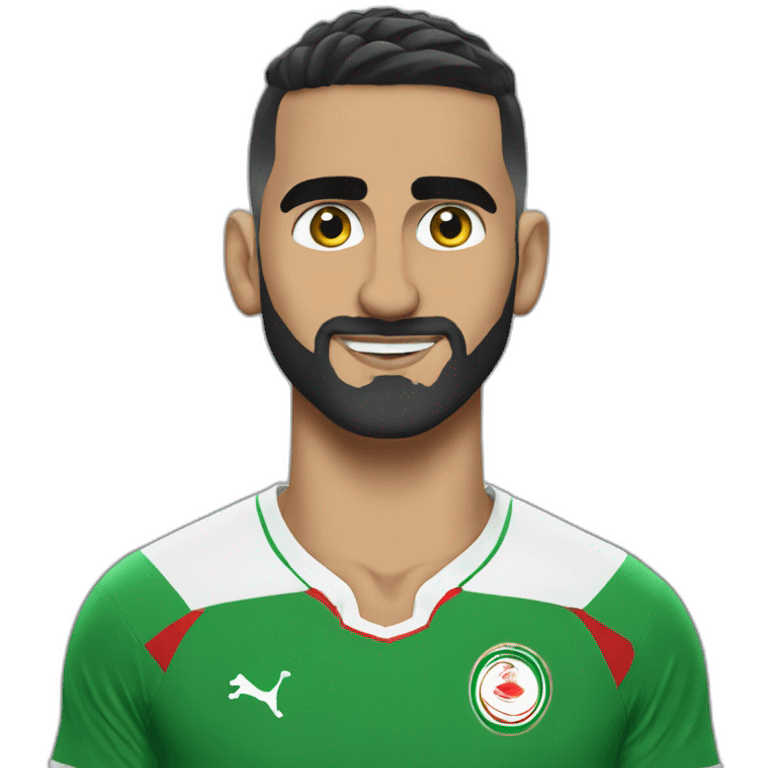 Mahrez with Algerian jersey emoji