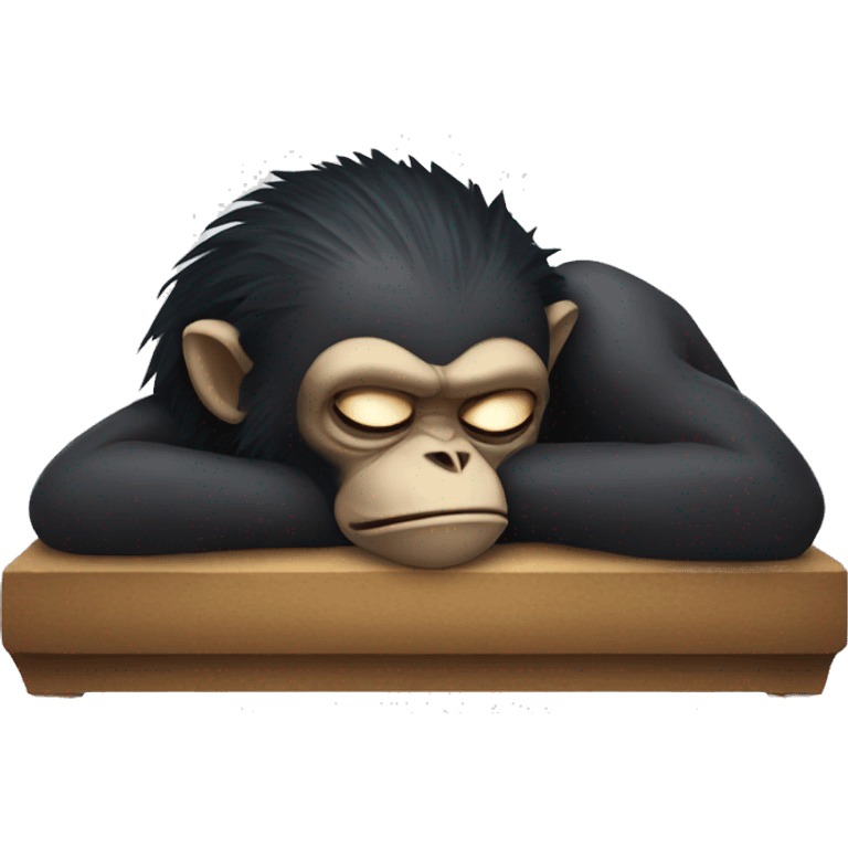 a scary demonic monkey sleeping  emoji