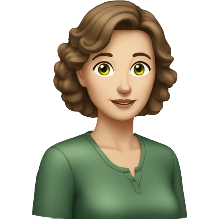 60 year old woman brown hair green eyes щтдн афсу emoji