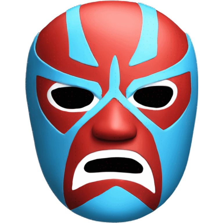 Red and powder blue lucha libre  emoji