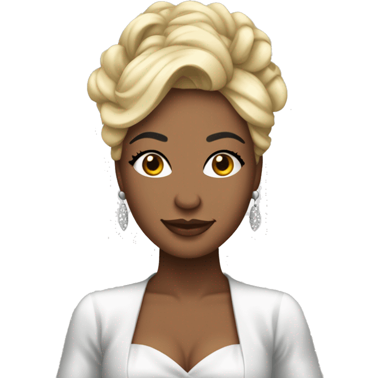 Chanteuse lyrique diva avec une robe à traîne  emoji