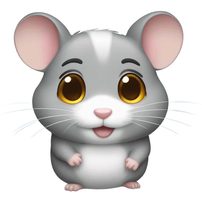 gray hamster crying emoji