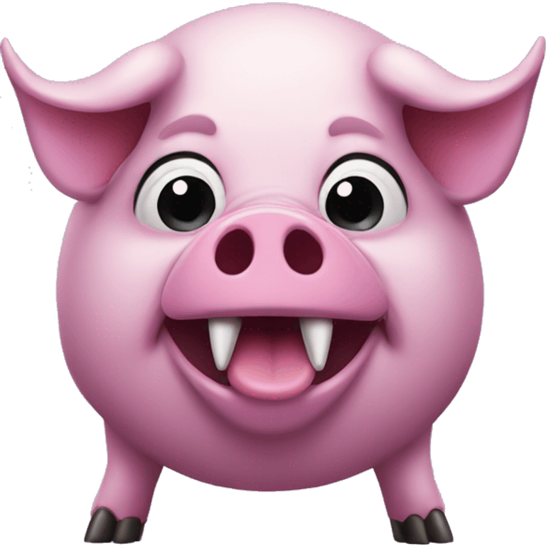 Pig with devil horn in purple color  emoji