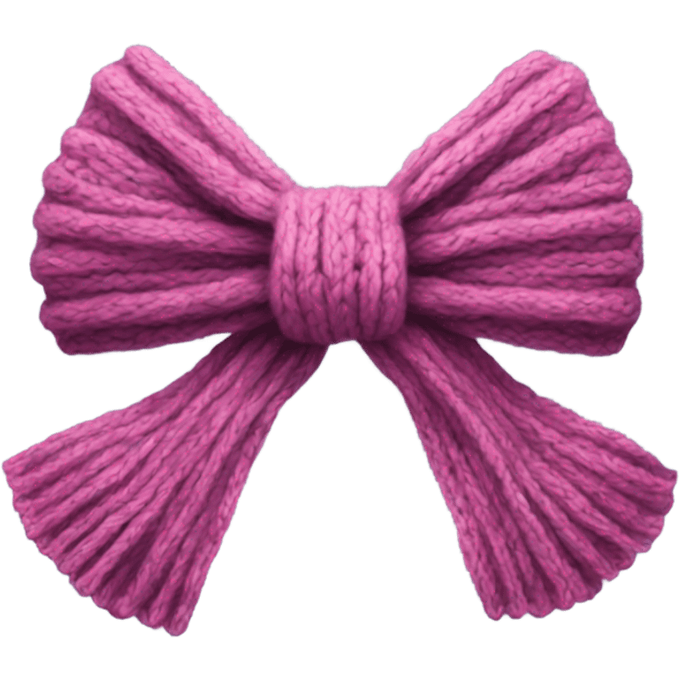 Knit scarf with bow design emoji