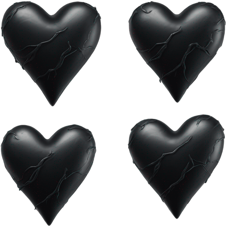 black real Heart emoji