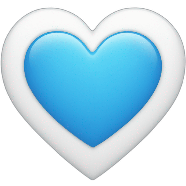 white heart in blue heart emoji