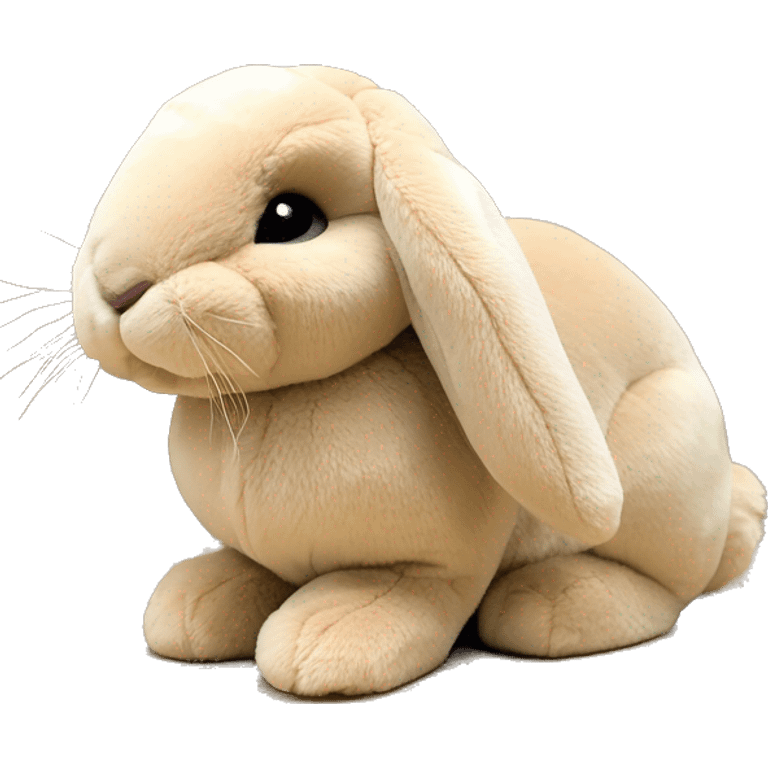 light tan, lop ear bunny, jellycat stuffed animal emoji