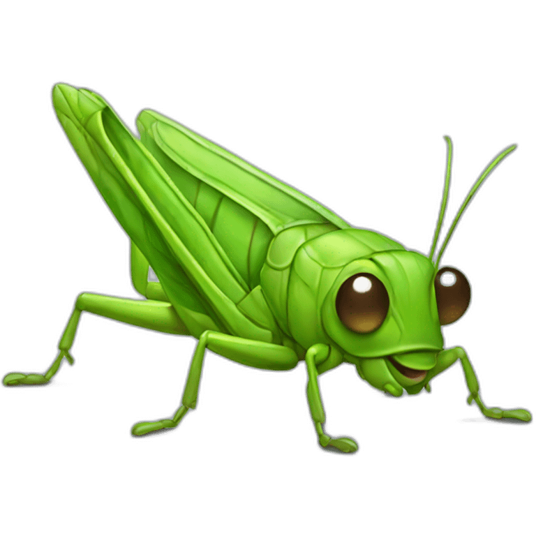 cute grasshopper emoji