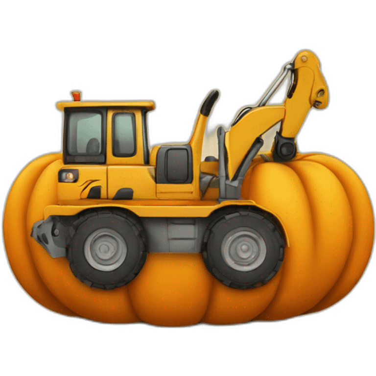 Construction Plot on a pumpkin emoji