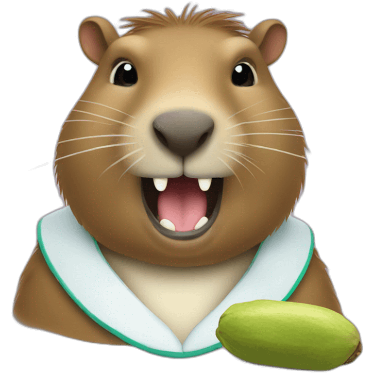 dentist-capybara-eating-pistachio emoji