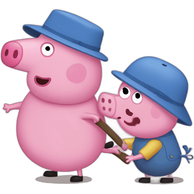 peppa-pig-fights-bluey emoji