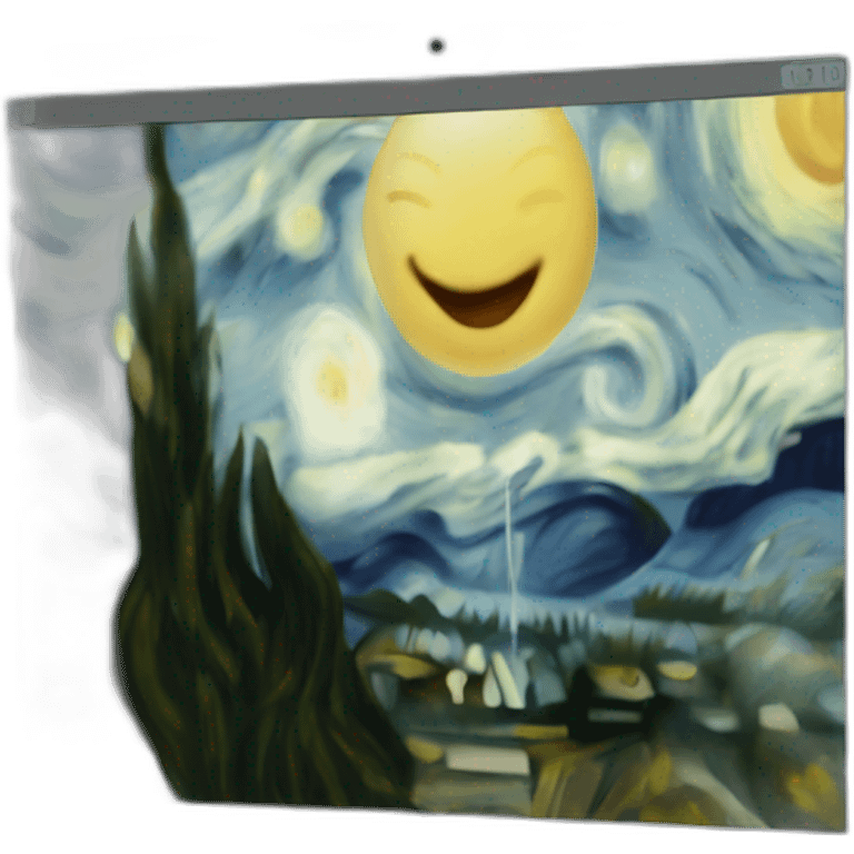 a painting on a macbook file emoji