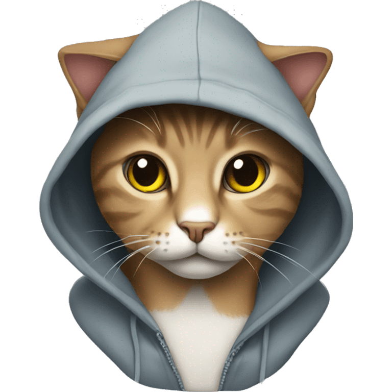 cat wearing hoodie emoji