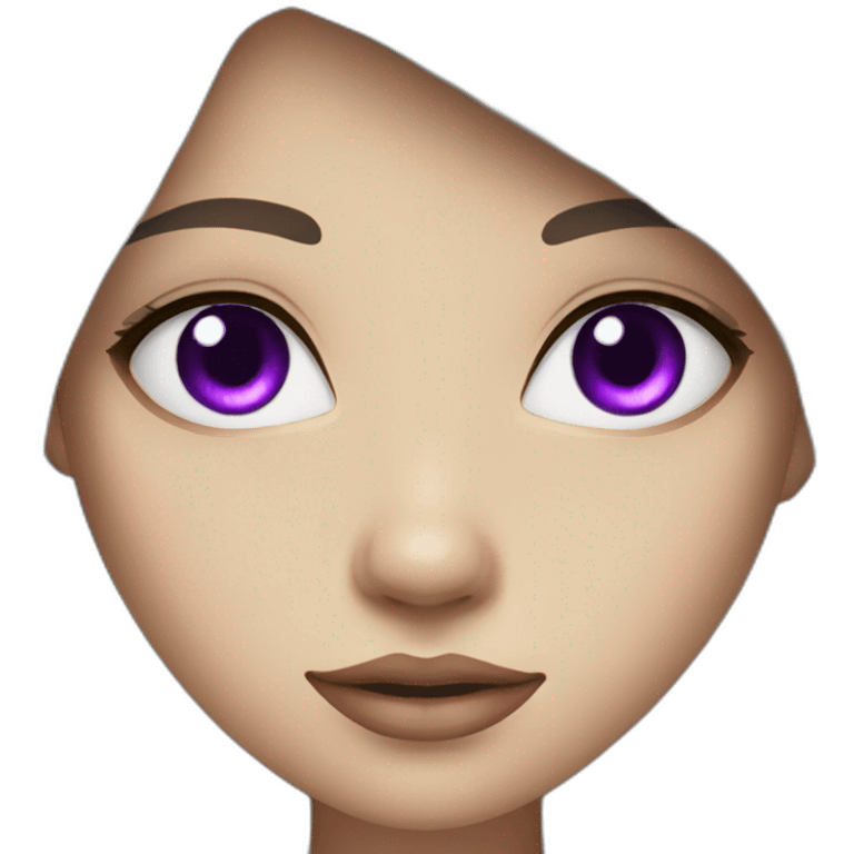 girl with purple eyes and long dark hair emoji