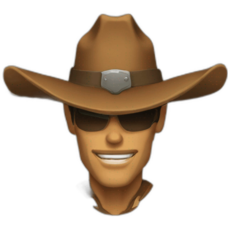 doom guy wearing cowboy hat emoji