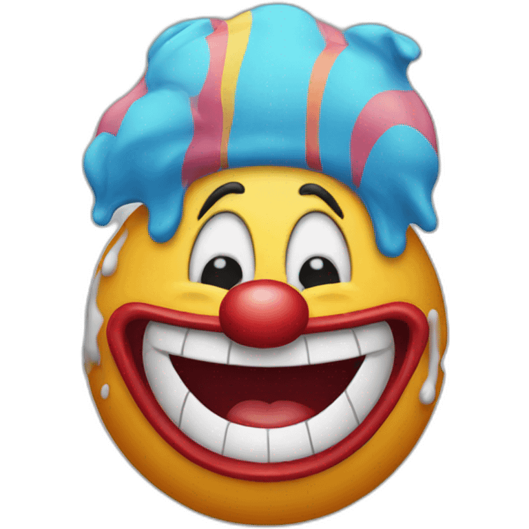 THE CLOWN IS CRYING AND SMILING emoji